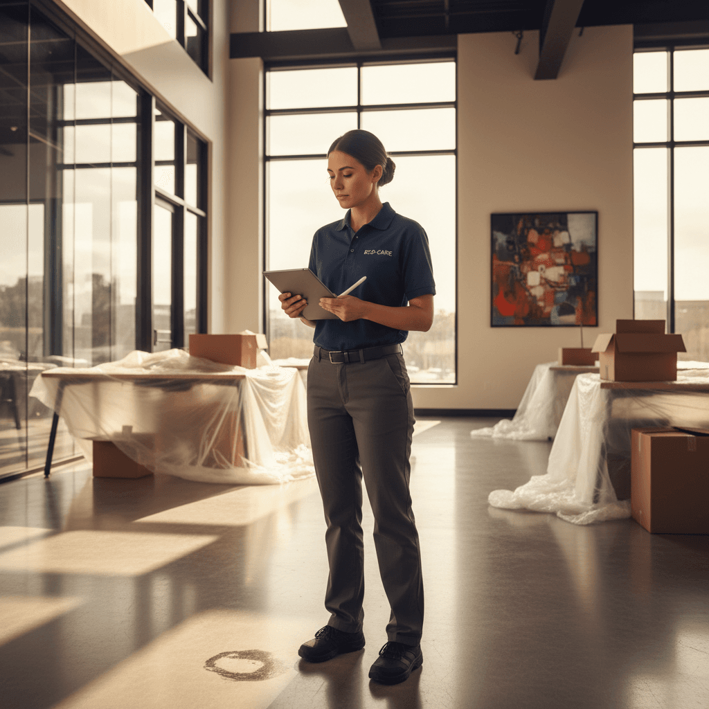 Cleaning professional planning and executing specialized maintenance services